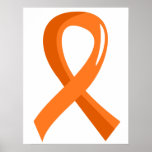 Leukaemia Orange Ribbon 3 Poster