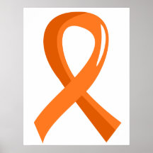 Leukaemia Orange Ribbon 3 Poster