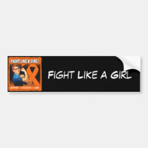 Leukaemia Rosie Riveter - Fight Like a Girl Bumper Sticker