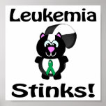 Leukaemia Stinks Skunk Awareness Design posters