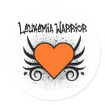 Leukaemia Warrior Heart stickers