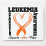 Leukemia  Awareness Brushed Heart Ribbon Mousepad
