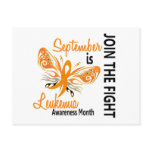 Leukemia Awareness Month Butterfly 3.1 Post Cards