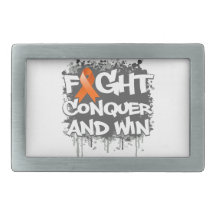 Leukemia Fight Conquer and Win Belt Buckles