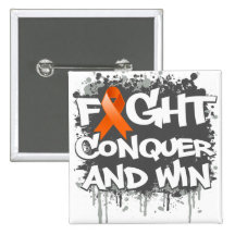 Leukemia Fight Conquer and Win Button