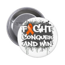 Leukemia Fight Conquer and Win Buttons