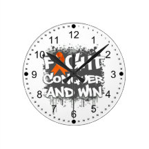 Leukemia Fight Conquer and Win Clock