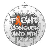 Leukemia Fight Conquer and Win Dart Board