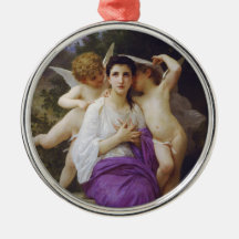 Leveil Heart by William-Adolphe Bouguereau Christmas Tree Ornament