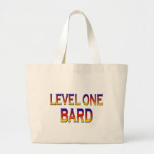 Level one bard tote bags
