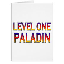 Level one paladin greeting cards