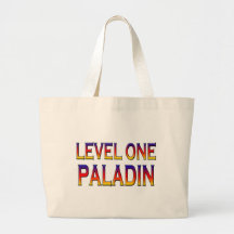 Level one paladin tote bags