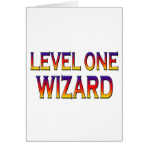 Level one wizard greeting cards