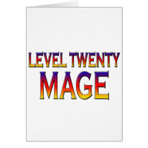 Level twenty Mage Greeting Card