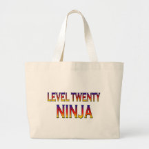 Level twenty ninja tote bag