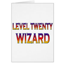 Level twenty wizard greeting card