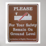 Levitation is Discouraged Poster posters