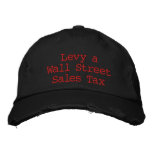Levy a Wall Street Sales Tax embroidered hats