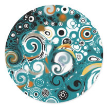 LEXA - ABSTRACT ROUND STICKERS