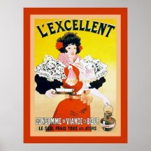 L'excellent, Consommé ~ Vintage French Poster