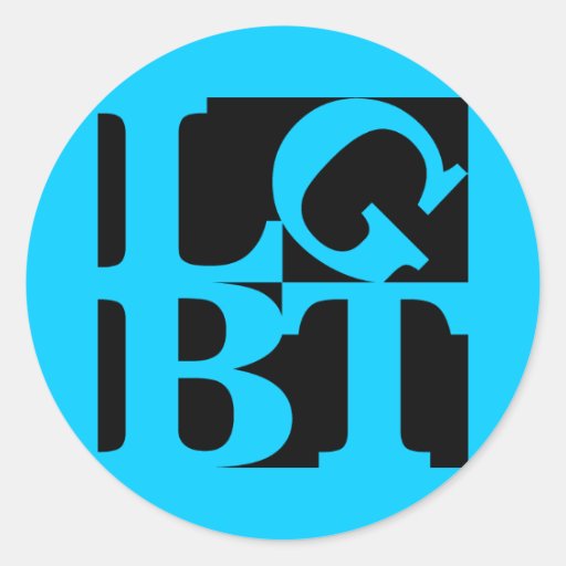 LGBT Black Pop Round Sticker