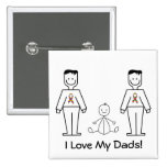LGBT Customisable 2 Dads & A Baby Button