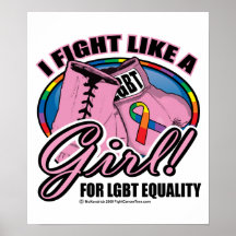LGBT Fight Like A Girl Poster