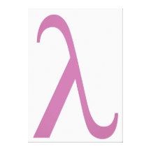 LGBT Pink Lamda Symbol Canvas Prints
