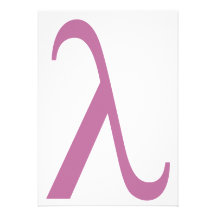 LGBT Pink Lamda Symbol Invitations