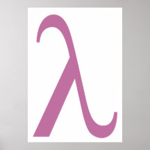 LGBT Pink Lamda Symbol Posters