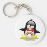 LGBT Rainbow Penguin Keychain