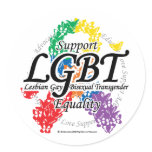 LGBT Ribbon of Butterflies stickers