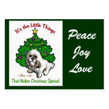 Lhasa Apso Christmas Gifts Business Card Templates