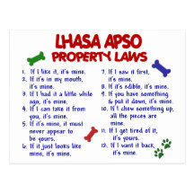 LHASA APSO Property Laws 2 Post Card