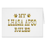 Lhasa Apso Rules Gold Greeting Card