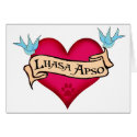 Lhasa Apso Tattoo Heart cards