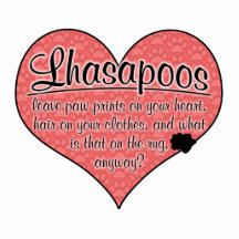 Lhasapoo Paw Prints Dog Humour Photo Sculptures