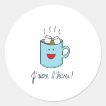 L'hiver Round Sticker