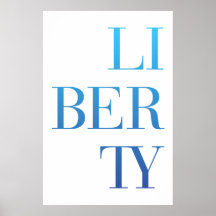 LI_BER_TY poster blue