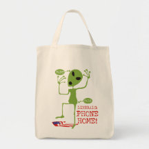 liberal alien brain fart conservative politics t-s bag