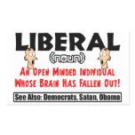 Liberal: An Open Minded Individual... stickers