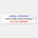 LIBERAL HYPOCRISY BUMPER STICKER