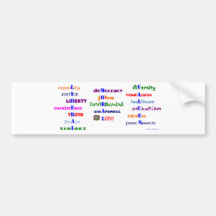 Liberal Moral Values Bumper Stickers