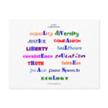 Liberal Values postcards