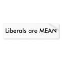Liberals Are Mean bumper stickers