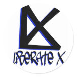 Liberate X Round Sticker