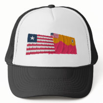 Liberia and Bong County Waving Flags