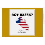 Liberia, Map PostCard(Bassa Tribe)