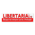 LIBERTARIAN BUMPER STICKER bumper stickers
