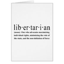 Libertarian Definition Greeting Card